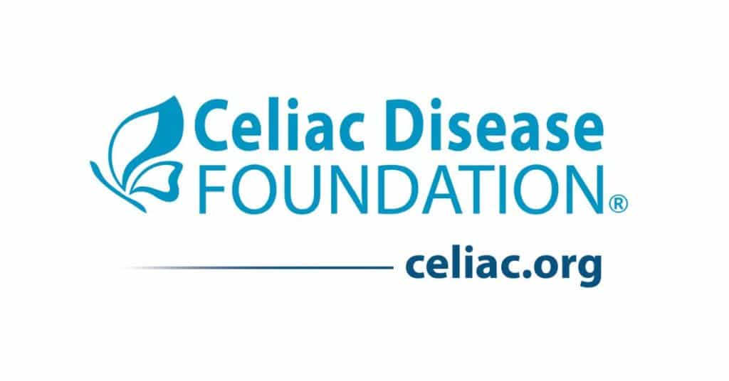 The Celiac Disease Foundation Logo with the website URL beneath it, celiac.org