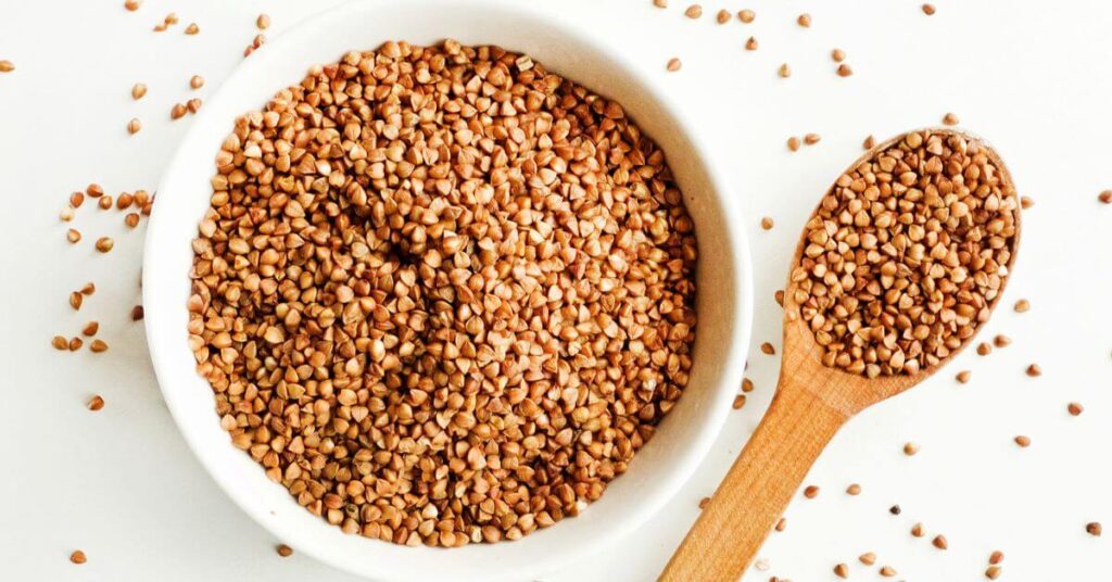 Naturally gluten free grain, buckwheat in a bowl