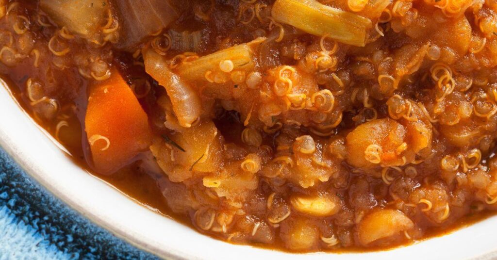 Quinoa and vegetable stew gluten-free dinner recipe